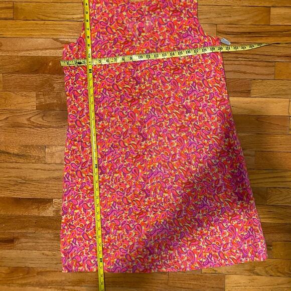 VINTAGE tank shift dress in HAWAII handsewn 70's paisley pink orange purple XL - Picture 6 of 10